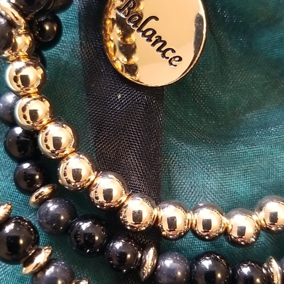 ONYX Semiprecious Beads Stretch Bracelets - Picture 4 of 6